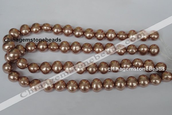 CSB141 15.5 inches 12*15mm – 13*16mm oval shell pearl beads