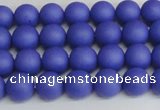 CSB1410 15.5 inches 4mm matte round shell pearl beads wholesale