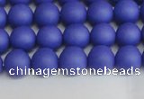 CSB1411 15.5 inches 6mm matte round shell pearl beads wholesale