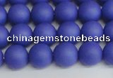 CSB1412 15.5 inches 8mm matte round shell pearl beads wholesale