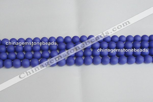 CSB1412 15.5 inches 8mm matte round shell pearl beads wholesale