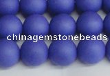 CSB1414 15.5 inches 12mm matte round shell pearl beads wholesale