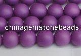 CSB1416 15.5 inches 6mm matte round shell pearl beads wholesale