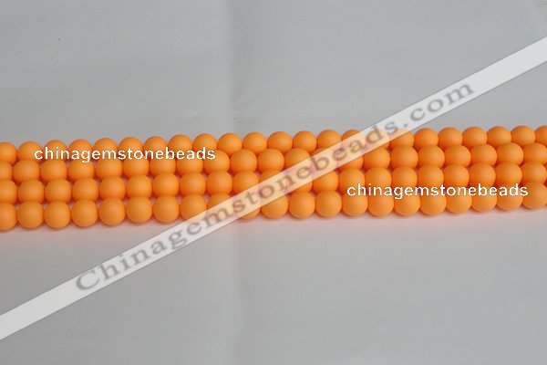 CSB1420 15.5 inches 4mm matte round shell pearl beads wholesale