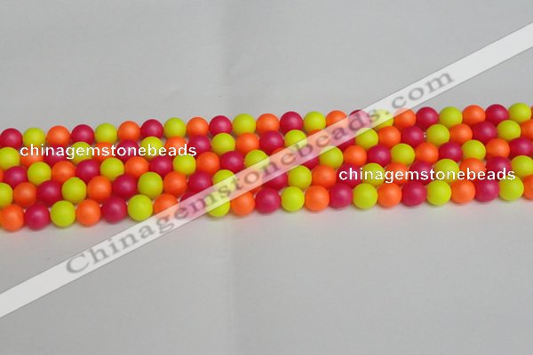 CSB1426 15.5 inches 6mm matte round shell pearl beads wholesale