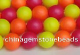 CSB1428 15.5 inches 10mm matte round shell pearl beads wholesale