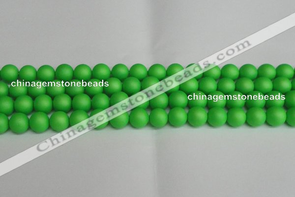 CSB1434 15.5 inches 12mm matte round shell pearl beads wholesale