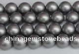 CSB1441 15.5 inches 6mm matte round shell pearl beads wholesale
