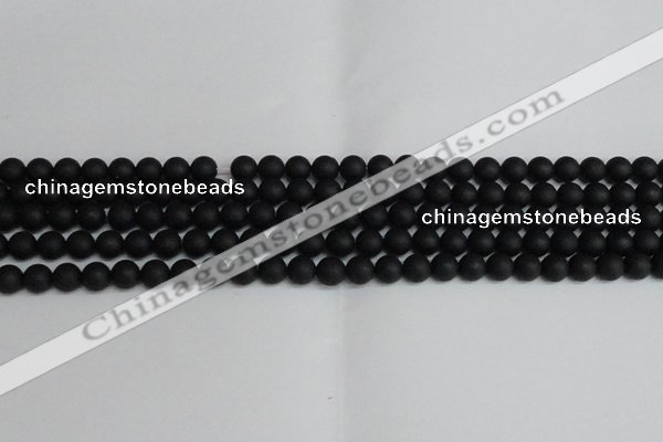 CSB1456 15.5 inches 6mm matte round shell pearl beads wholesale