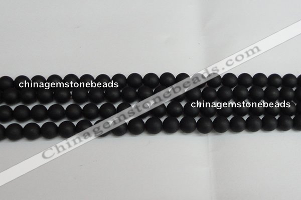 CSB1457 15.5 inches 8mm matte round shell pearl beads wholesale