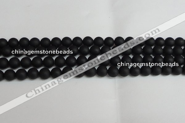 CSB1458 15.5 inches 10mm matte round shell pearl beads wholesale