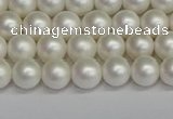 CSB1600 15.5 inches 4mm round matte shell pearl beads wholesale