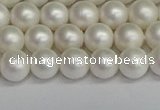 CSB1601 15.5 inches 6mm round matte shell pearl beads wholesale