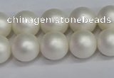 CSB1602 15.5 inches 8mm round matte shell pearl beads wholesale