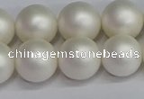 CSB1604 15.5 inches 12mm round matte shell pearl beads wholesale