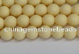 CSB1610 15.5 inches 4mm round matte shell pearl beads wholesale