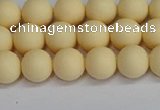 CSB1611 15.5 inches 6mm round matte shell pearl beads wholesale