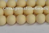 CSB1611 15.5 inches 6mm round matte shell pearl beads wholesale