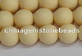 CSB1613 15.5 inches 10mm round matte shell pearl beads wholesale