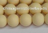 CSB1614 15.5 inches 12mm round matte shell pearl beads wholesale