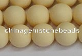 CSB1615 15.5 inches 14mm round matte shell pearl beads wholesale