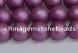 CSB1633 15.5 inches 10mm round matte shell pearl beads wholesale