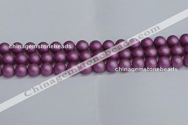 CSB1634 15.5 inches 12mm round matte shell pearl beads wholesale