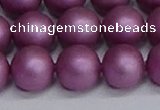 CSB1635 15.5 inches 14mm round matte shell pearl beads wholesale