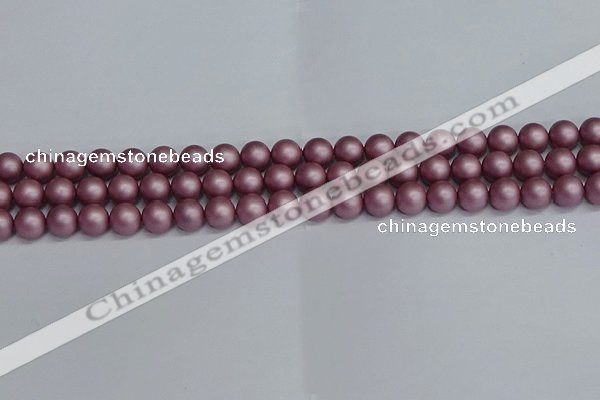 CSB1641 15.5 inches 6mm round matte shell pearl beads wholesale