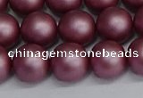CSB1643 15.5 inches 10mm round matte shell pearl beads wholesale