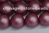 CSB1644 15.5 inches 12mm round matte shell pearl beads wholesale