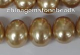 CSB165 15.5 inches 15*18mm – 16*19mm oval shell pearl beads