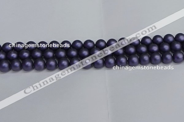 CSB1653 15.5 inches 10mm round matte shell pearl beads wholesale