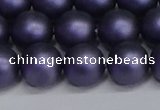 CSB1654 15.5 inches 12mm round matte shell pearl beads wholesale