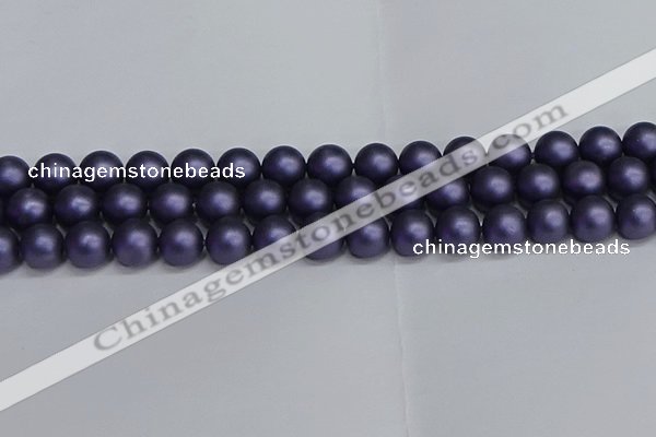 CSB1654 15.5 inches 12mm round matte shell pearl beads wholesale