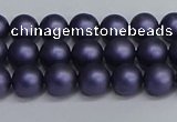 CSB1660 15.5 inches 4mm round matte shell pearl beads wholesale