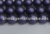 CSB1661 15.5 inches 6mm round matte shell pearl beads wholesale