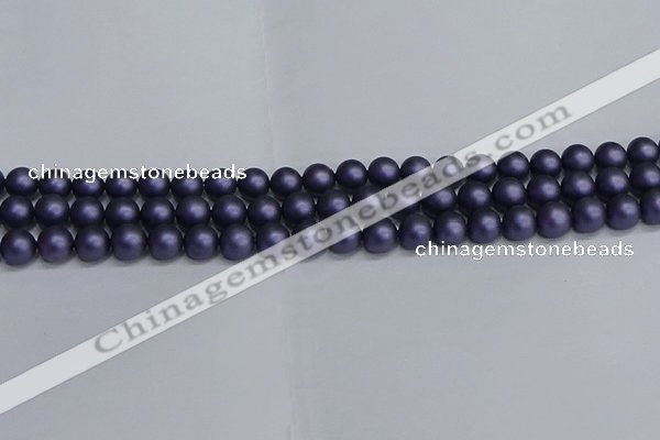 CSB1661 15.5 inches 6mm round matte shell pearl beads wholesale