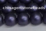 CSB1664 15.5 inches 12mm round matte shell pearl beads wholesale