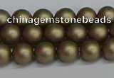 CSB1671 15.5 inches 6mm round matte shell pearl beads wholesale