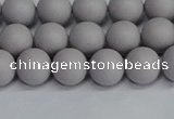 CSB1680 15.5 inches 4mm round matte shell pearl beads wholesale