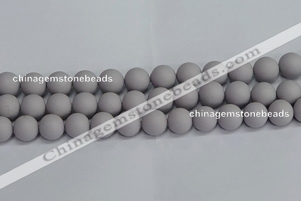 CSB1685 15.5 inches 14mm round matte shell pearl beads wholesale