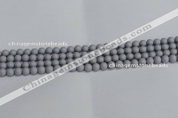 CSB1690 15.5 inches 4mm round matte shell pearl beads wholesale