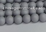 CSB1691 15.5 inches 6mm round matte shell pearl beads wholesale