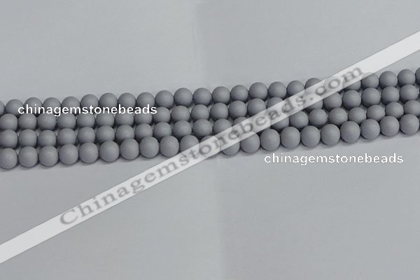 CSB1691 15.5 inches 6mm round matte shell pearl beads wholesale