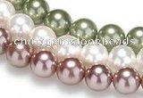 CSB17 16 inches 8mm round shell pearl beads Wholesale