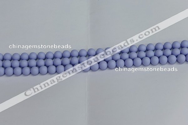 CSB1700 15.5 inches 4mm round matte shell pearl beads wholesale