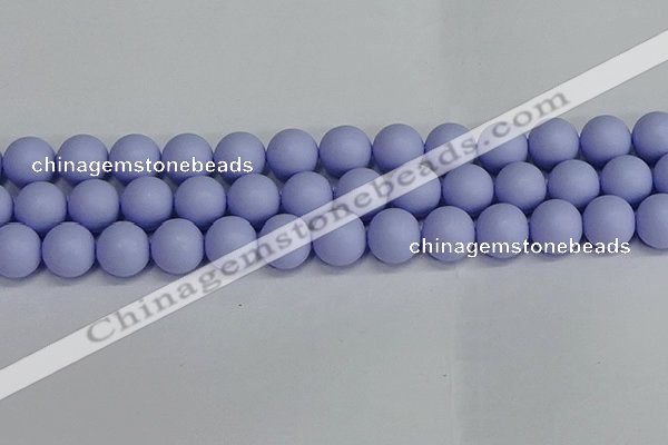 CSB1705 15.5 inches 14mm round matte shell pearl beads wholesale