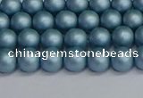 CSB1711 15.5 inches 6mm round matte shell pearl beads wholesale