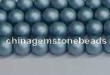 CSB1711 15.5 inches 6mm round matte shell pearl beads wholesale